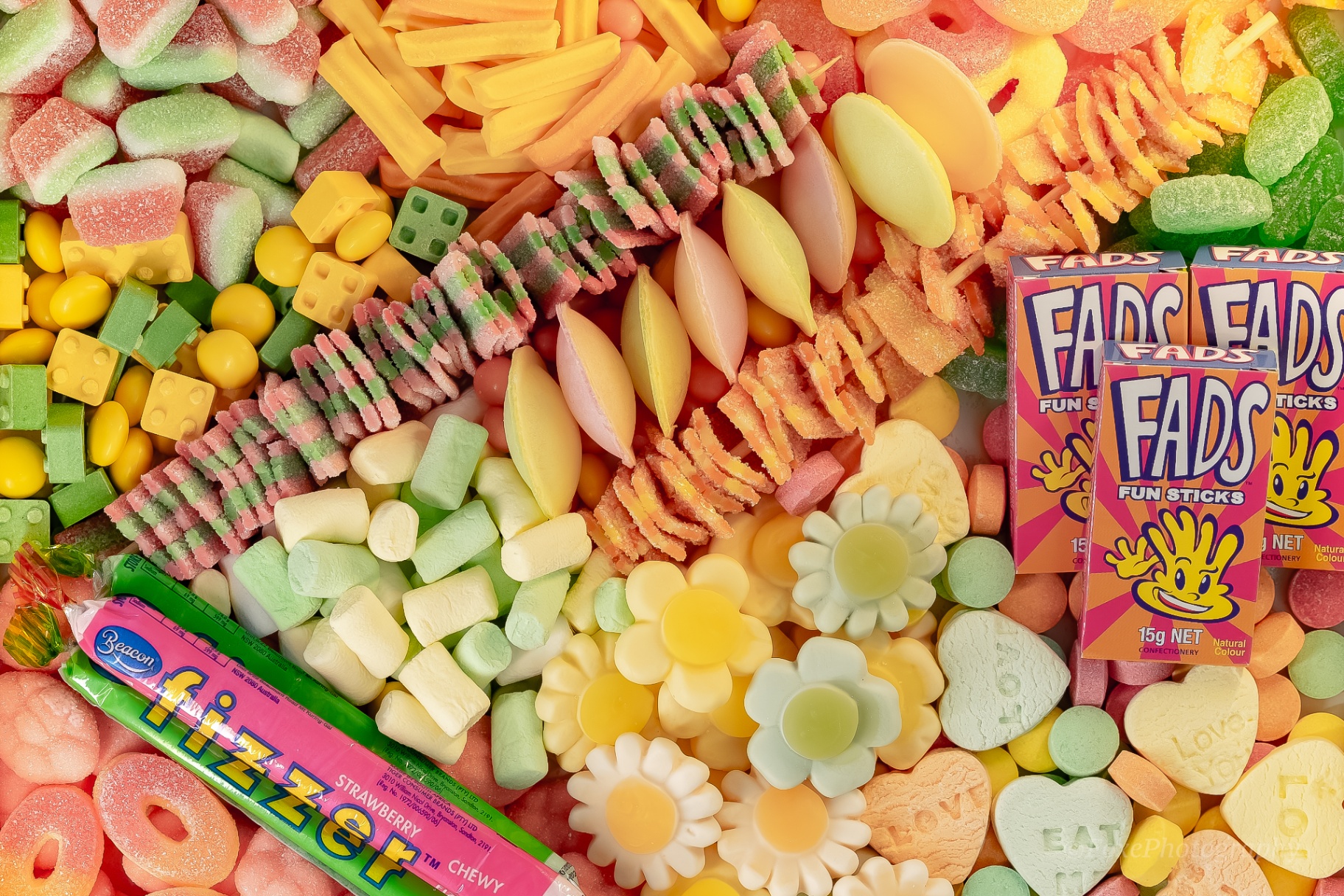 A hand-styled Sugar Rush sweet platter overflowing with premium confectionery